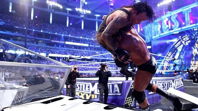 The Undertaker could not make it out of the arena 'under his own power'.